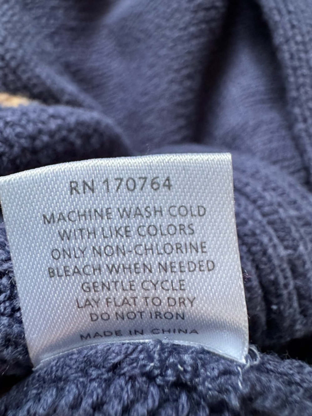 Grayson Threads Navy Blue Crewneck Cropped Sweater Teddy Bear USA Flag Size M - Picture 11 of 13